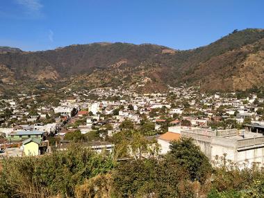 Beautiful San Antonio Aguas calientes from afar